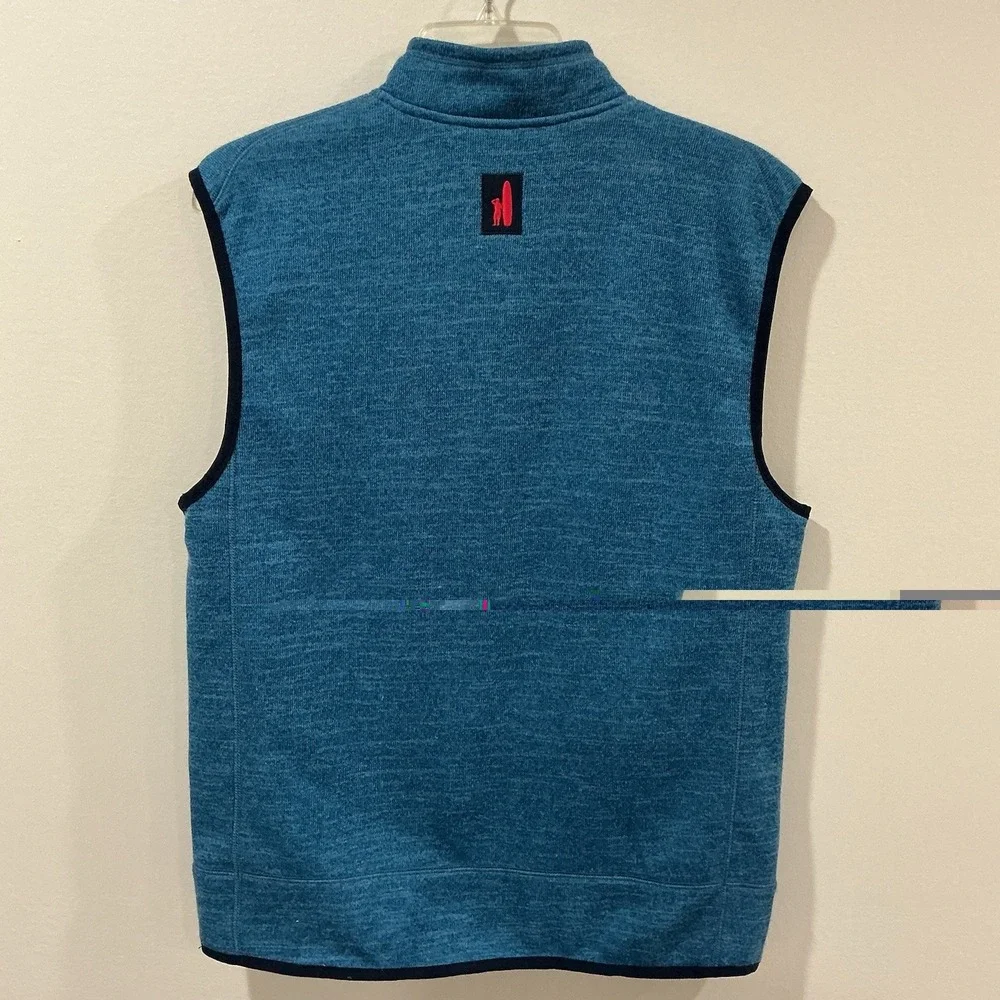 Johnnie-O Fleece Vest Boys‎ Size 16 Blue Full Zip Casual Pockets Gorpcore